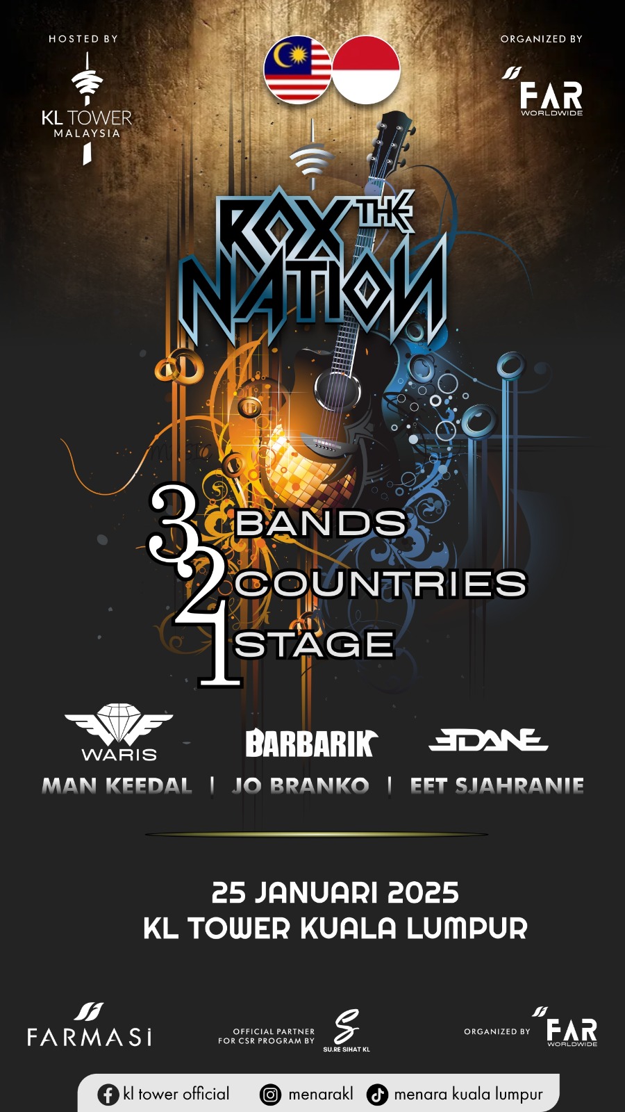 3 Gitaris Rock Legenda di Satu Pentas: ROXtheNATION Gegarkan Malaysia dan Indonesia