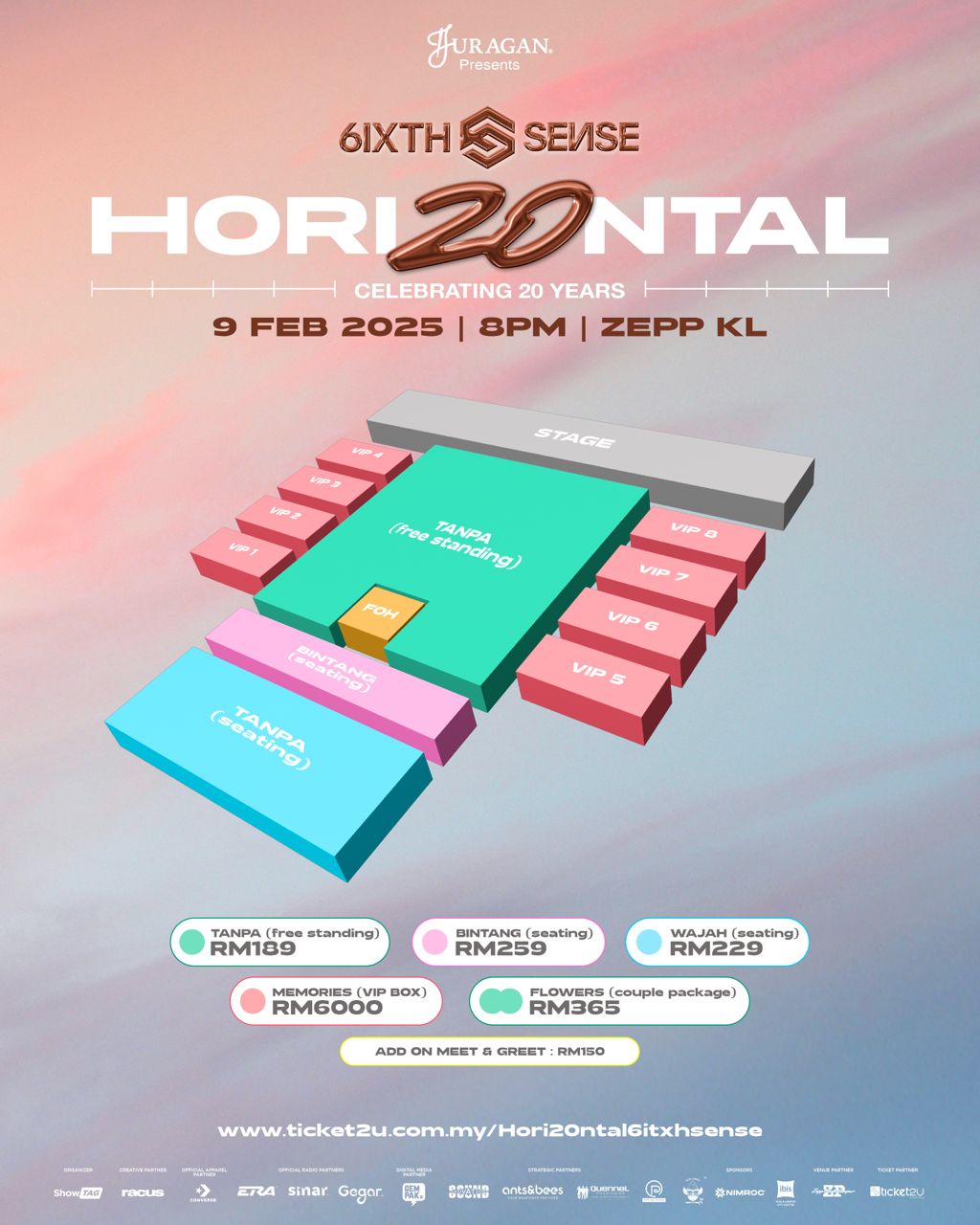 6ixth Sense Raikan Dua Dekad: Konsert Hori20ntal Bakal Gegar Zepp KL