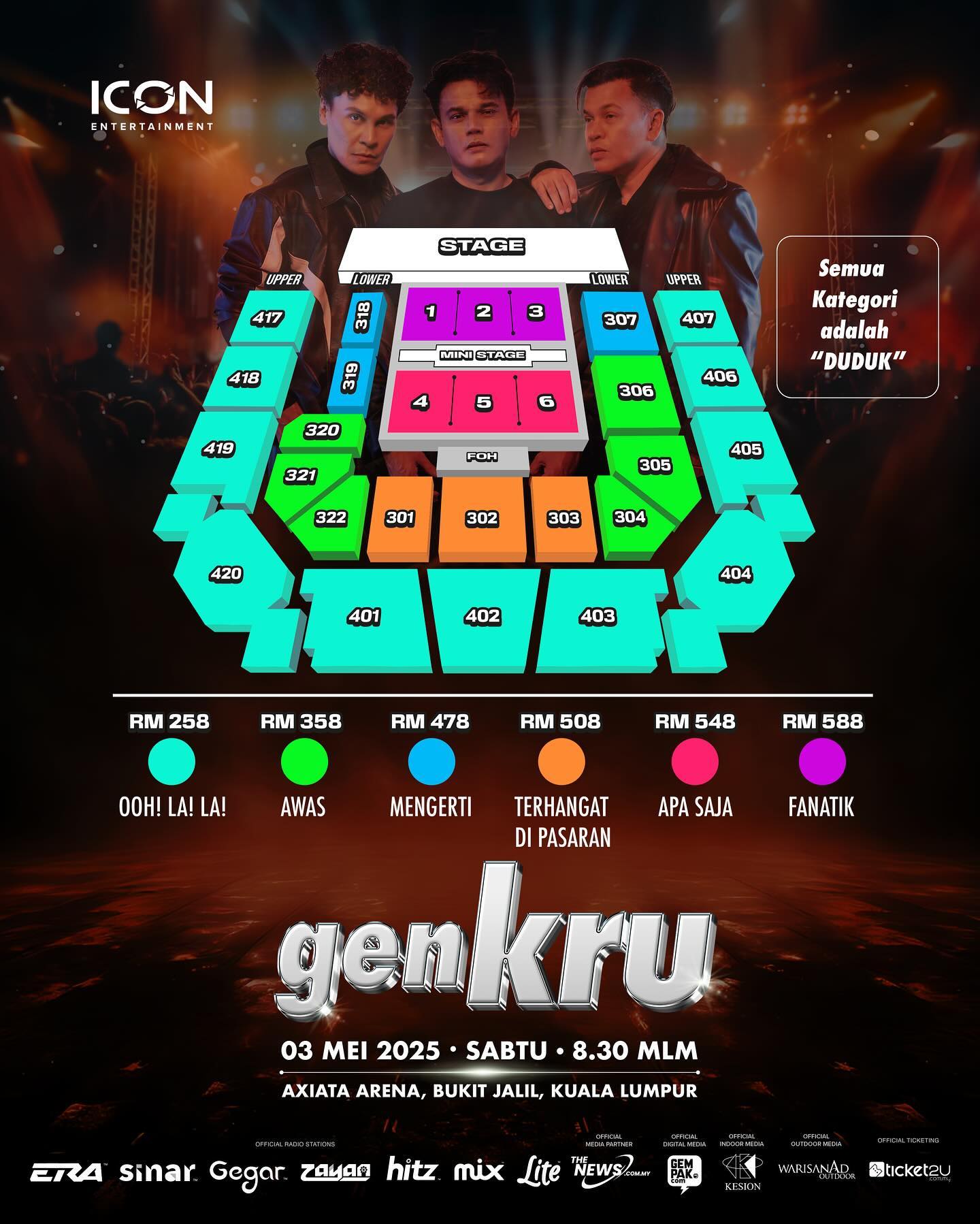 GENKRU: KRU Bakal Gegar Axiata Arena, 3 Mei 2025