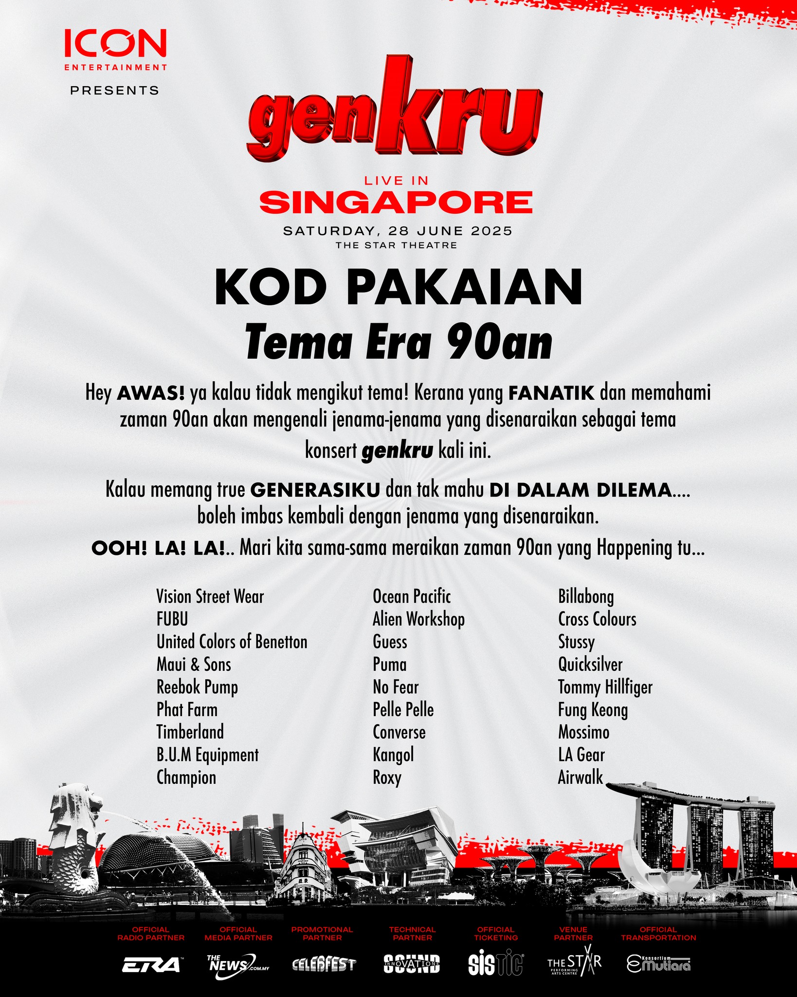 KRU Bakal Gegarkan Singapura! GenKRU Live In Singapore 28 Jun Ini di The Star Theatre