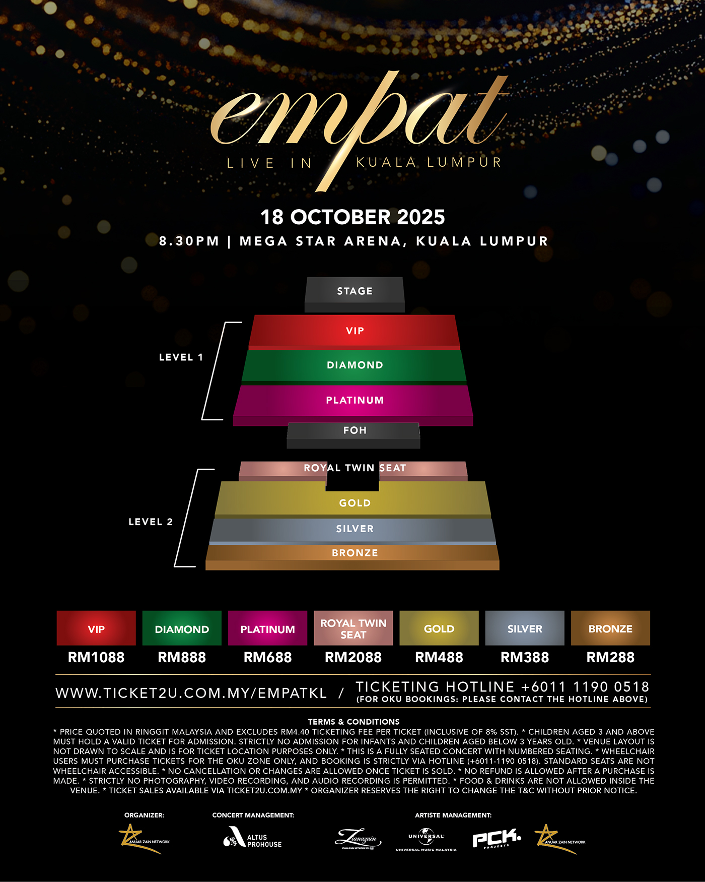Ziana, Anuar, Ernie & Syamel Bersatu Dalam “Empat Live In Kuala Lumpur 2025”