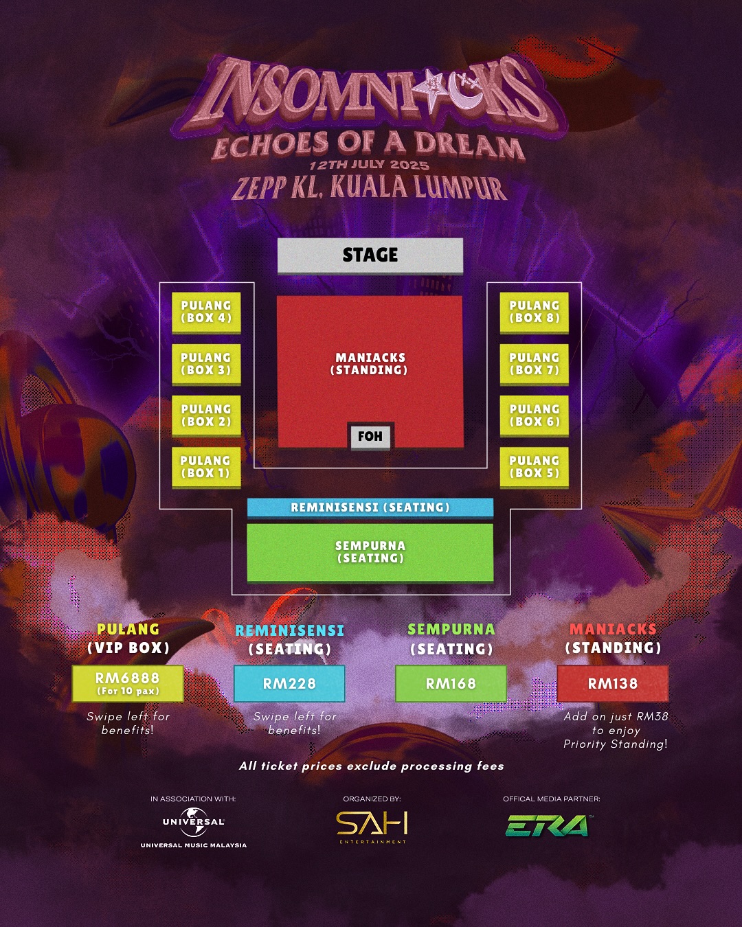 Konsert Solo Pertama Insomniacks: Echoes of a Dream di Zepp Kuala Lumpur, Julai 2025