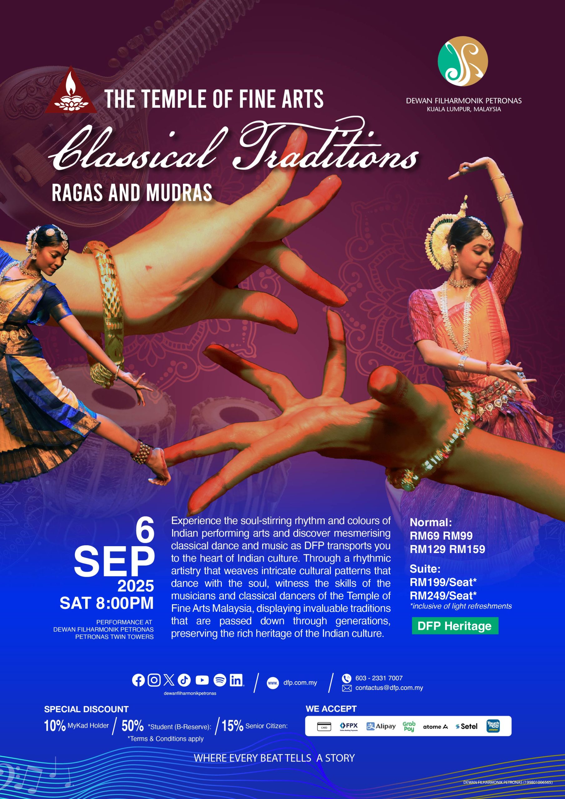 Temple of Fine Arts Meriahkan Pentas DFP dengan “Ragas and Mudras”