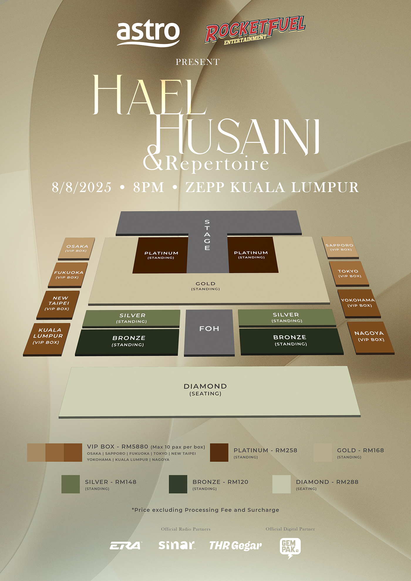 Hael Husaini & Repertoire Tawar Malam Seni, Muzik dan Fesyen