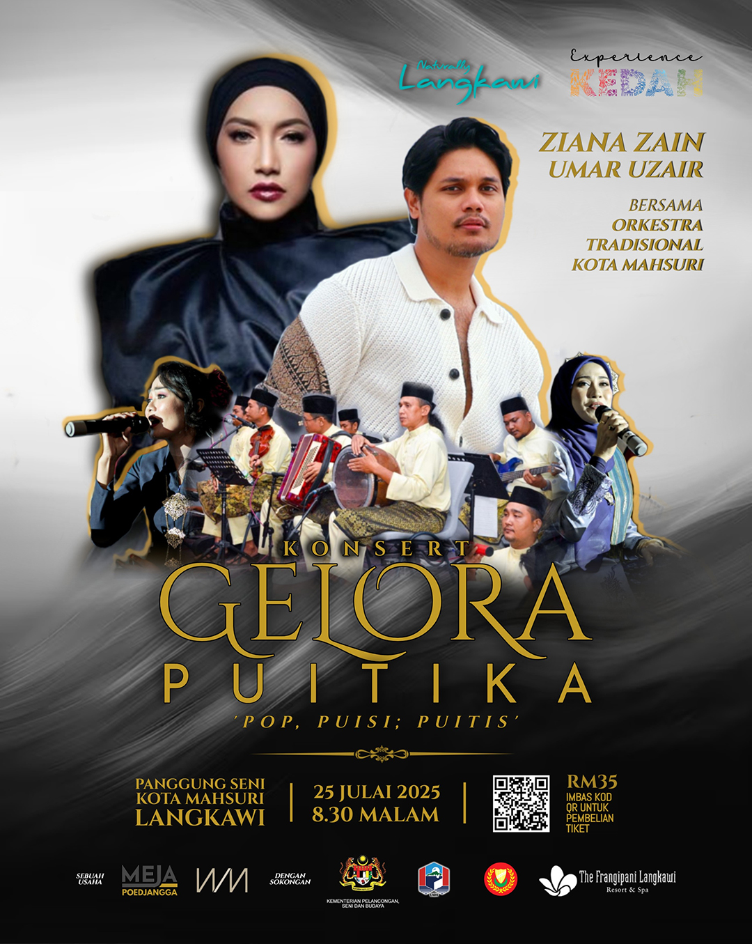 Gelora Puitika Tampilkan Ziana Zain, Umar Uzair & Orkestra Anak Jati Langkawi