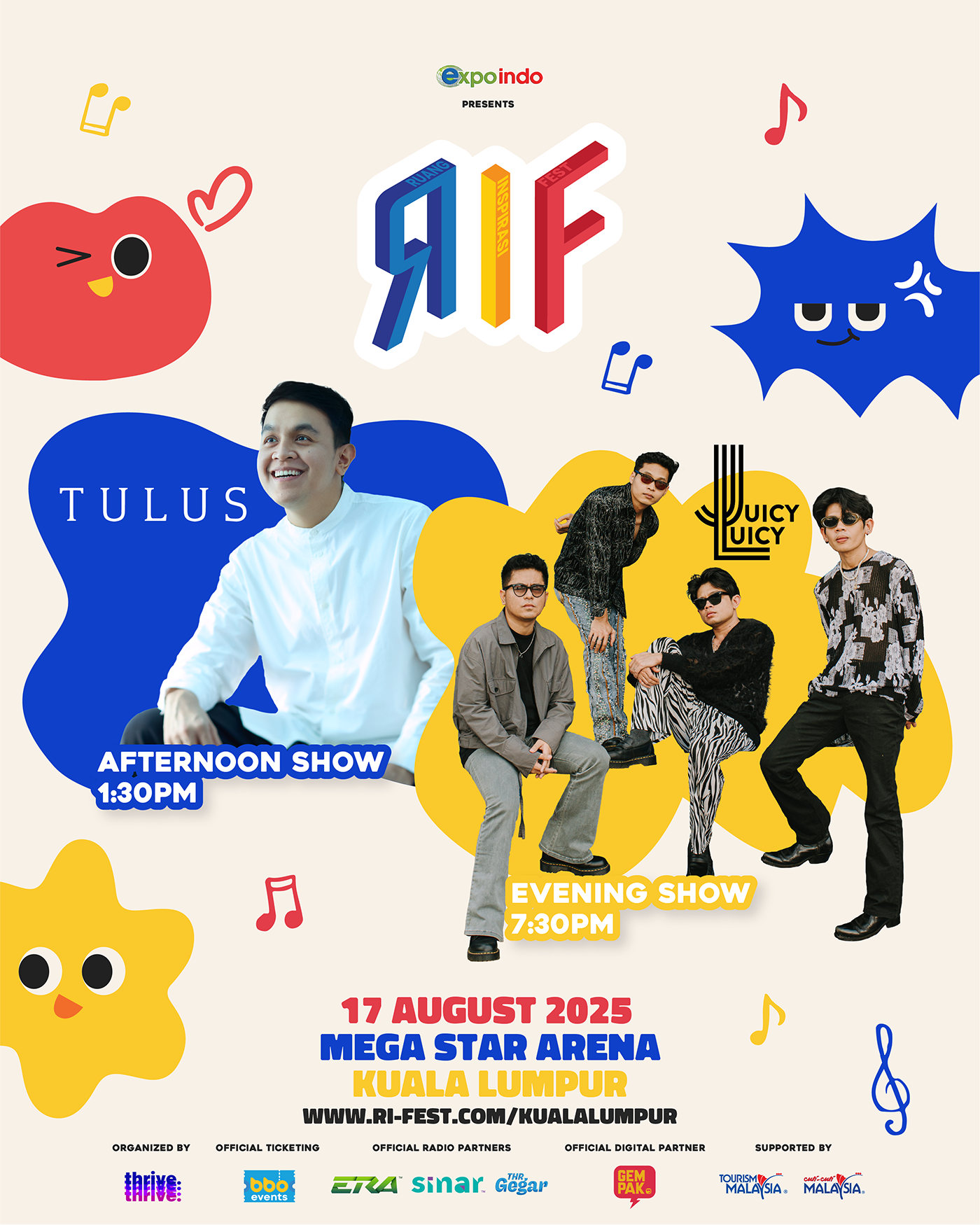 RIF 2025: Juicy Luicy & Tulus Gegar Mega Star Arena
