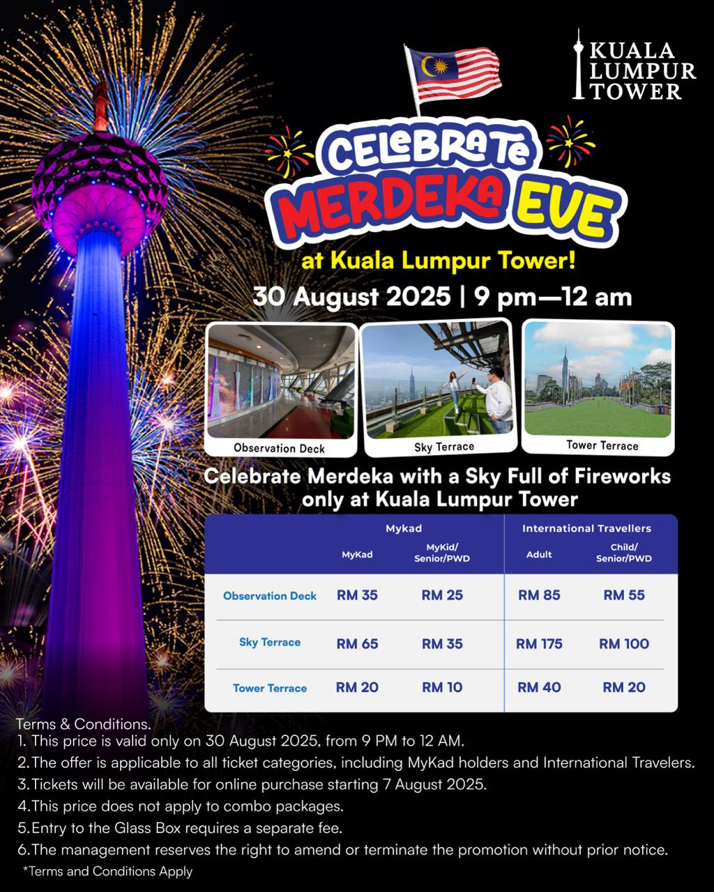 Bunga Api 360 Darjah Tarikan Utama Ambang Merdeka di Menara Kuala ...