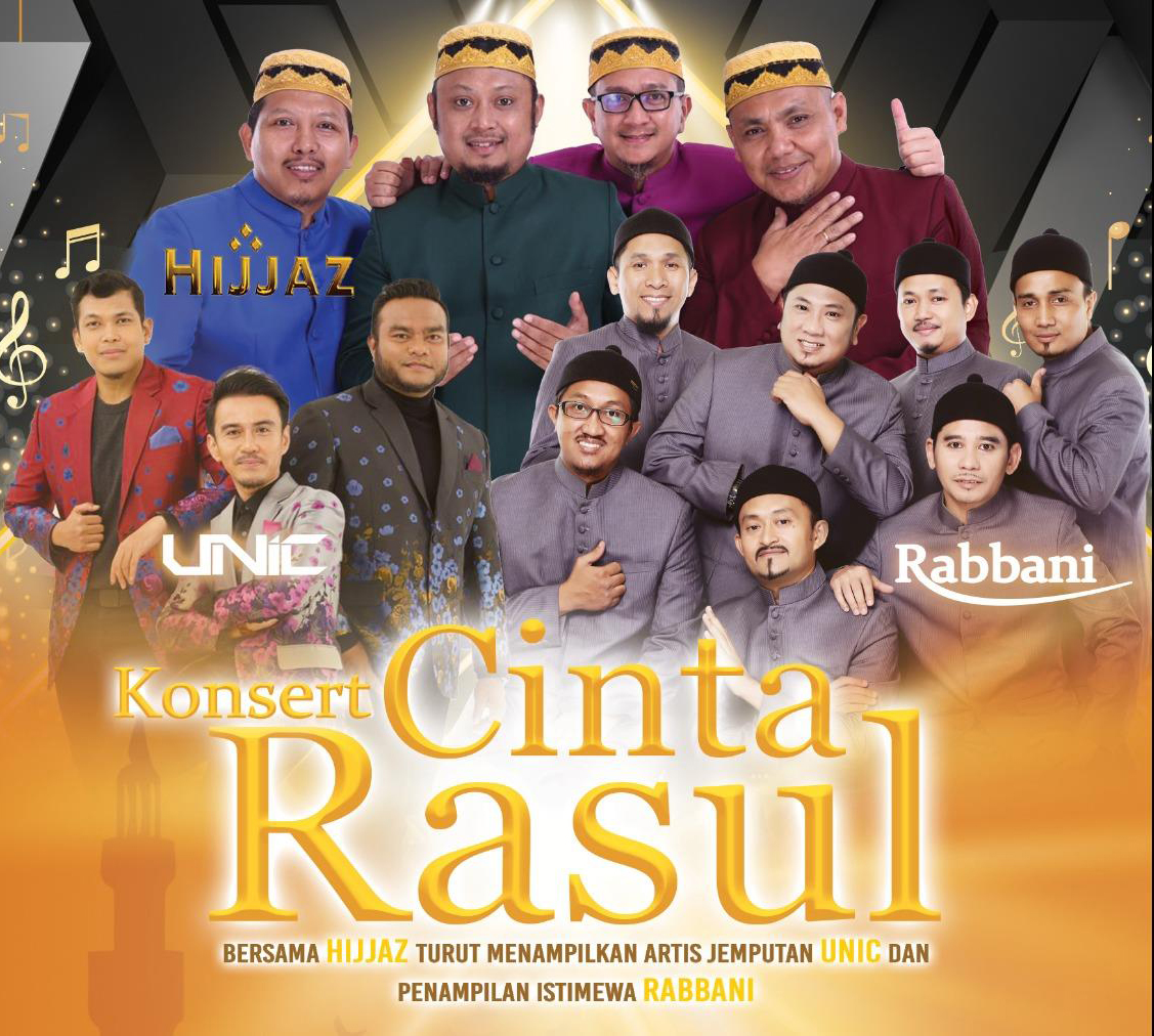Konsert Cinta Rasul Satukan Hijjaz, UNIC dan Rabbani di Terengganu