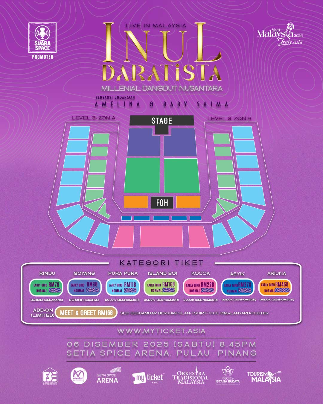 Ratu Dangdut Inul Daratista Gegarkan Pulau Pinang Disember Ini, Ditemani Amelina & Baby Shima