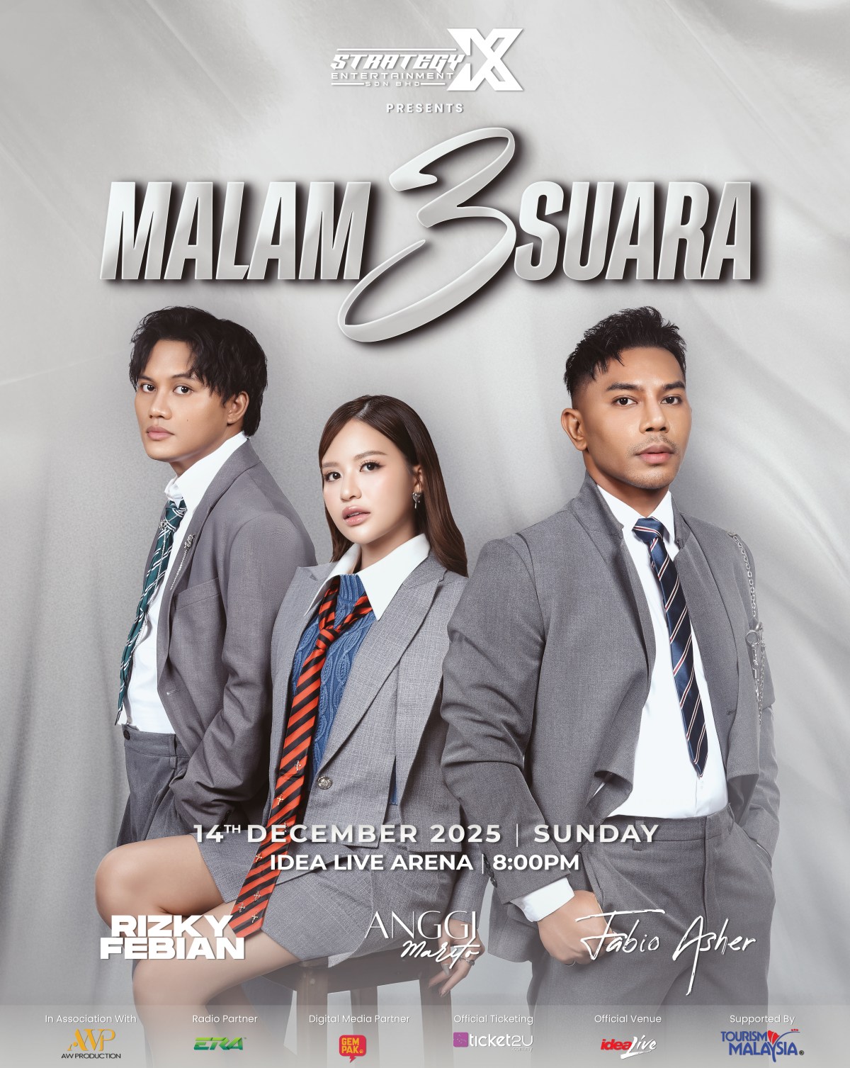 Rizky Febian, Fabio Asher & Anggi Marito Tawar Persembahan Eksklusif Menerusi Malam 3 Suara