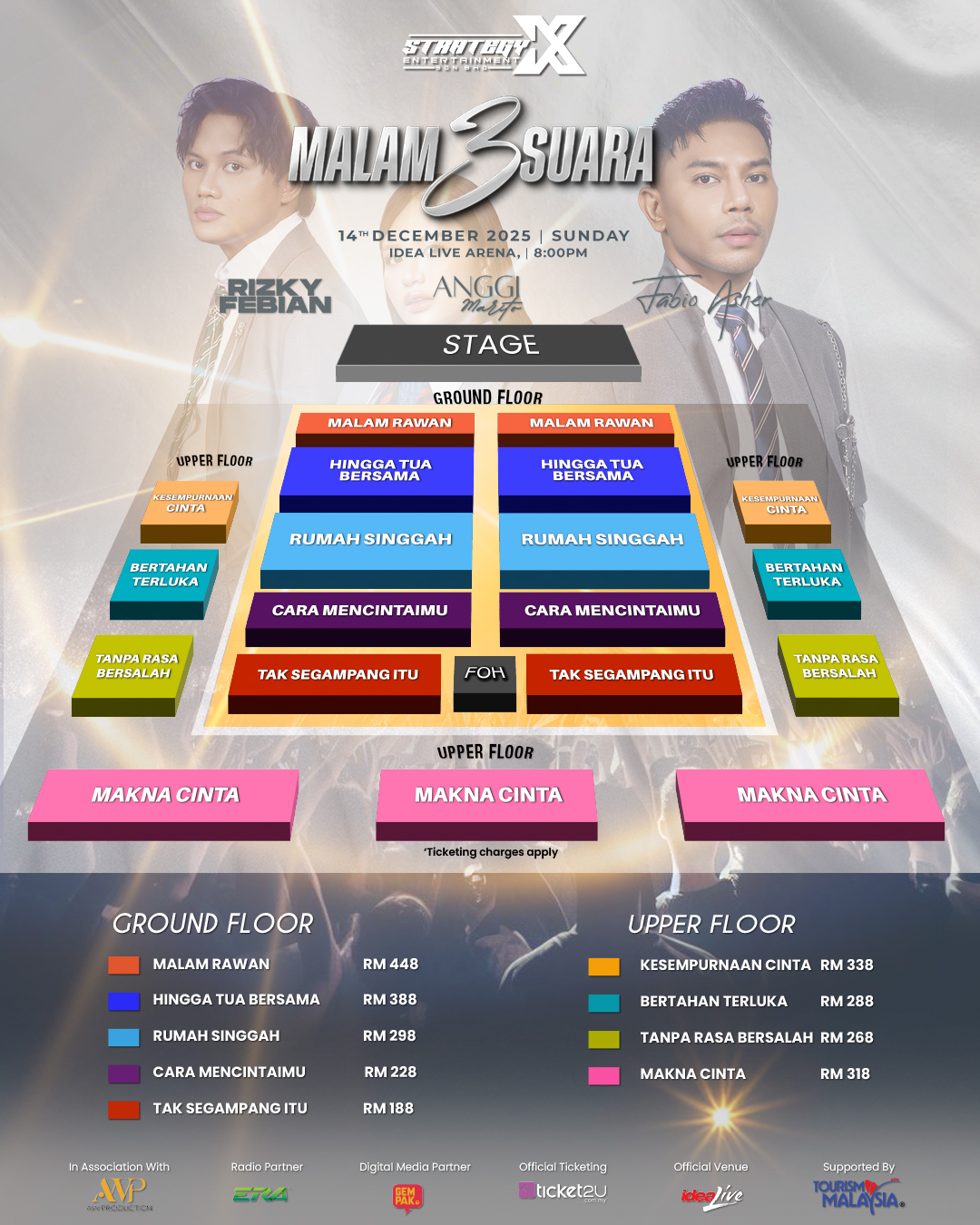Rizky Febian, Fabio Asher & Anggi Marito Tawar Persembahan Eksklusif Menerusi Malam 3 Suara