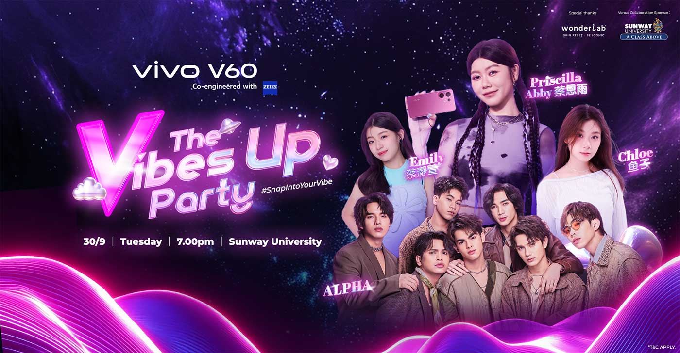 Priscilla Abby, Alpha Hangatkan Vibes Up Party Anjuran vivo Malaysia