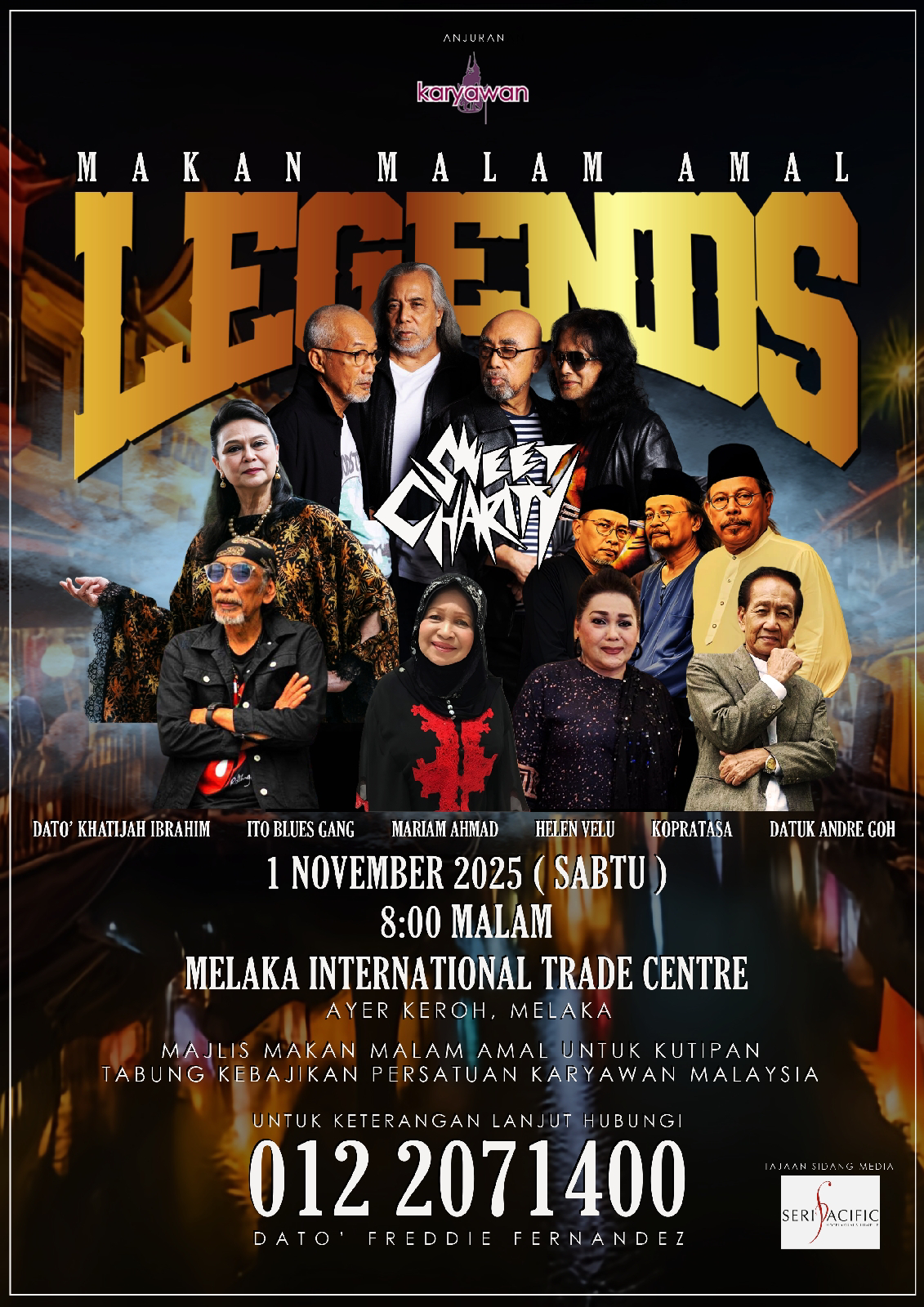 Malam Amal ‘Legends’ Himpun Sweet Charity, Kopratasa & Dato’ Khatijah Ibrahim di Melaka