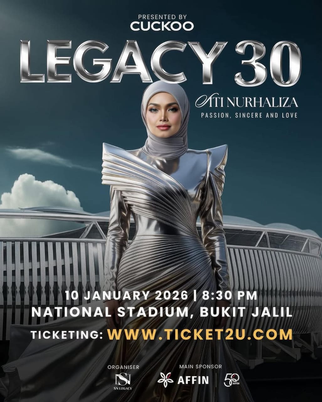 Konsert Mega ‘Legacy 30’ Siti Nurhaliza 10 Januari 2026