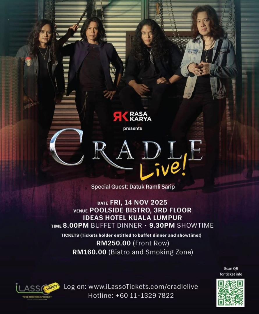 Cradle Live! Persembahan Intim Rock Alternatif di Ideas Hotel KL November Ini
