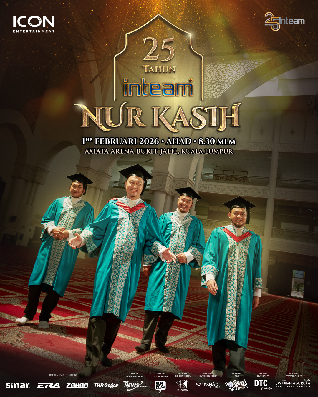 Konsert 25 Tahun Inteam Nur Kasih Rai 25 Tahun Perjalanan Seni Dan Dakwah