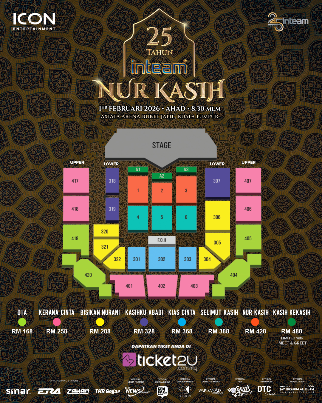 Konsert 25 Tahun Inteam Nur Kasih Rai 25 Tahun Perjalanan Seni Dan Dakwah