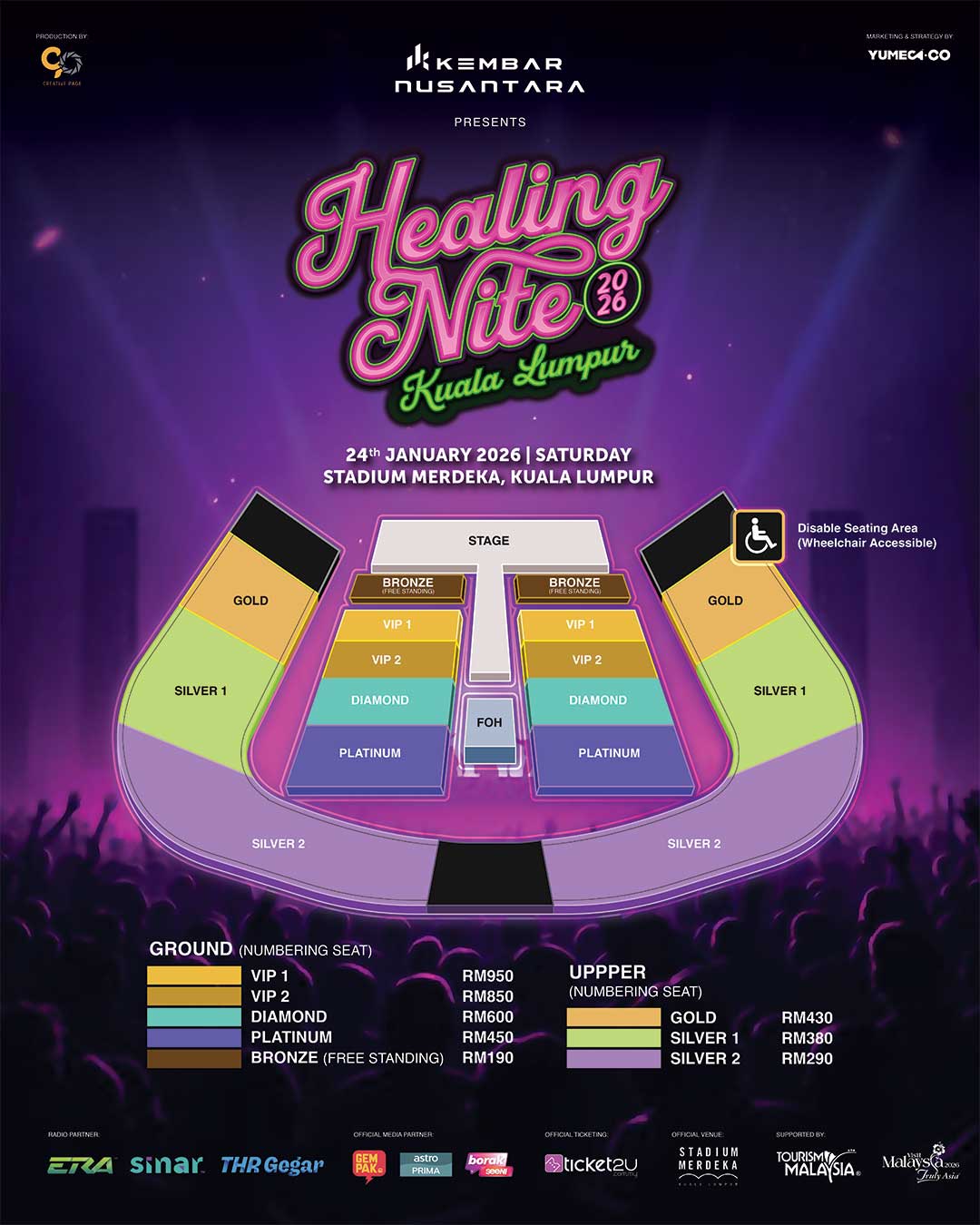 Healing Night 2026: Ella, Anuar Zain, Dayang, Lyodra & Kangen Band Satu Pentas, Satu Jiwa