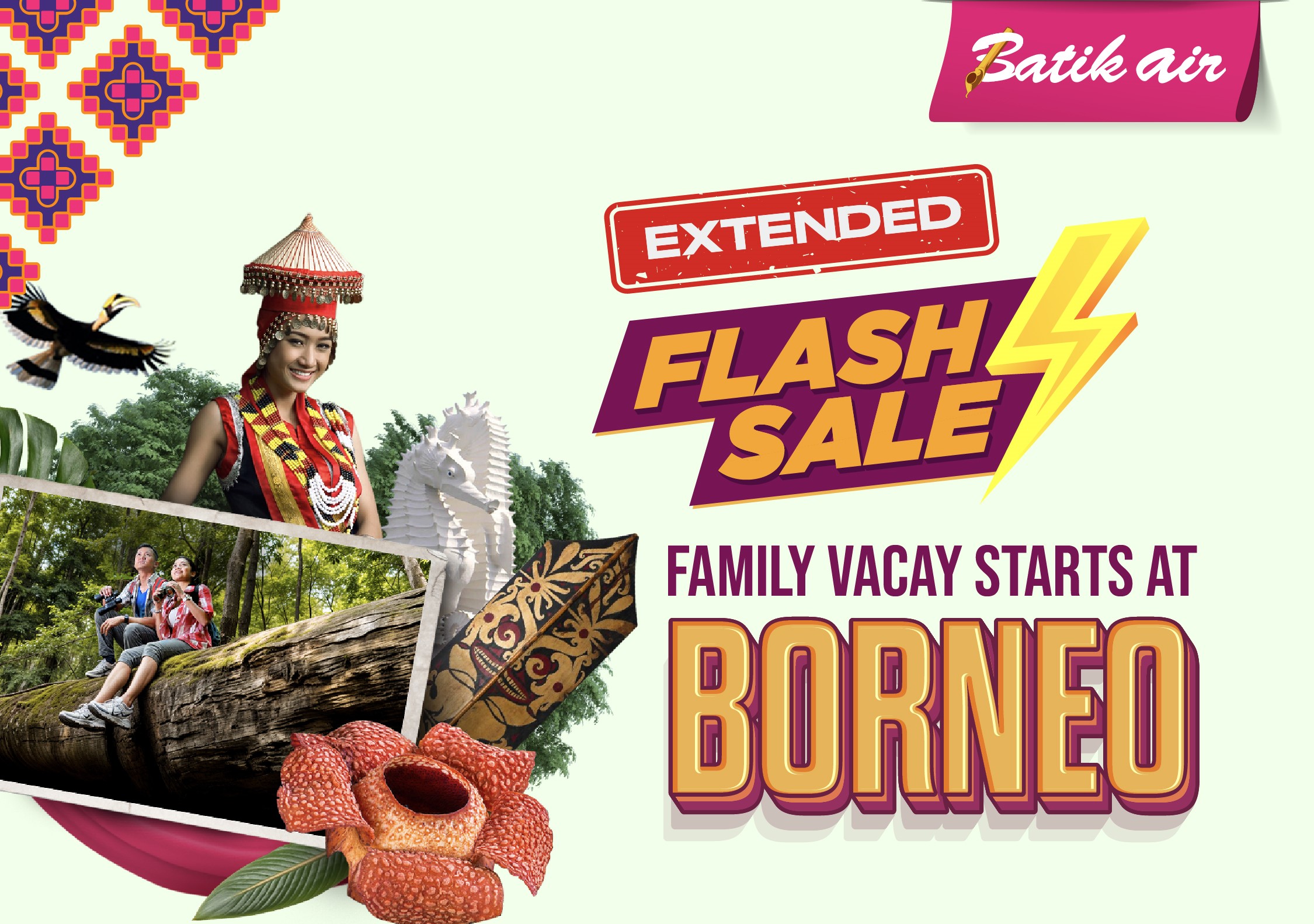 Batik Air Sambung Hub Kota Kinabalu ke Destinasi Utama Sarawak & Sabah