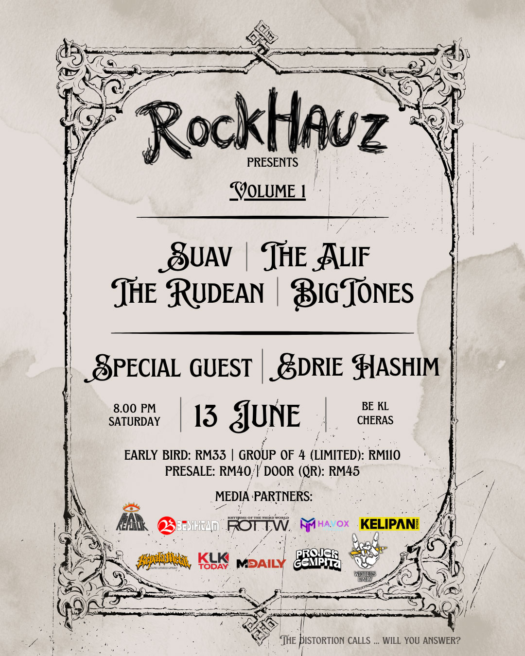 Suav, The Alif, BigTones, The Rudean Bersatu Di RockHauz Volume 1, Kemunculan Istimewa Edrie Hashim