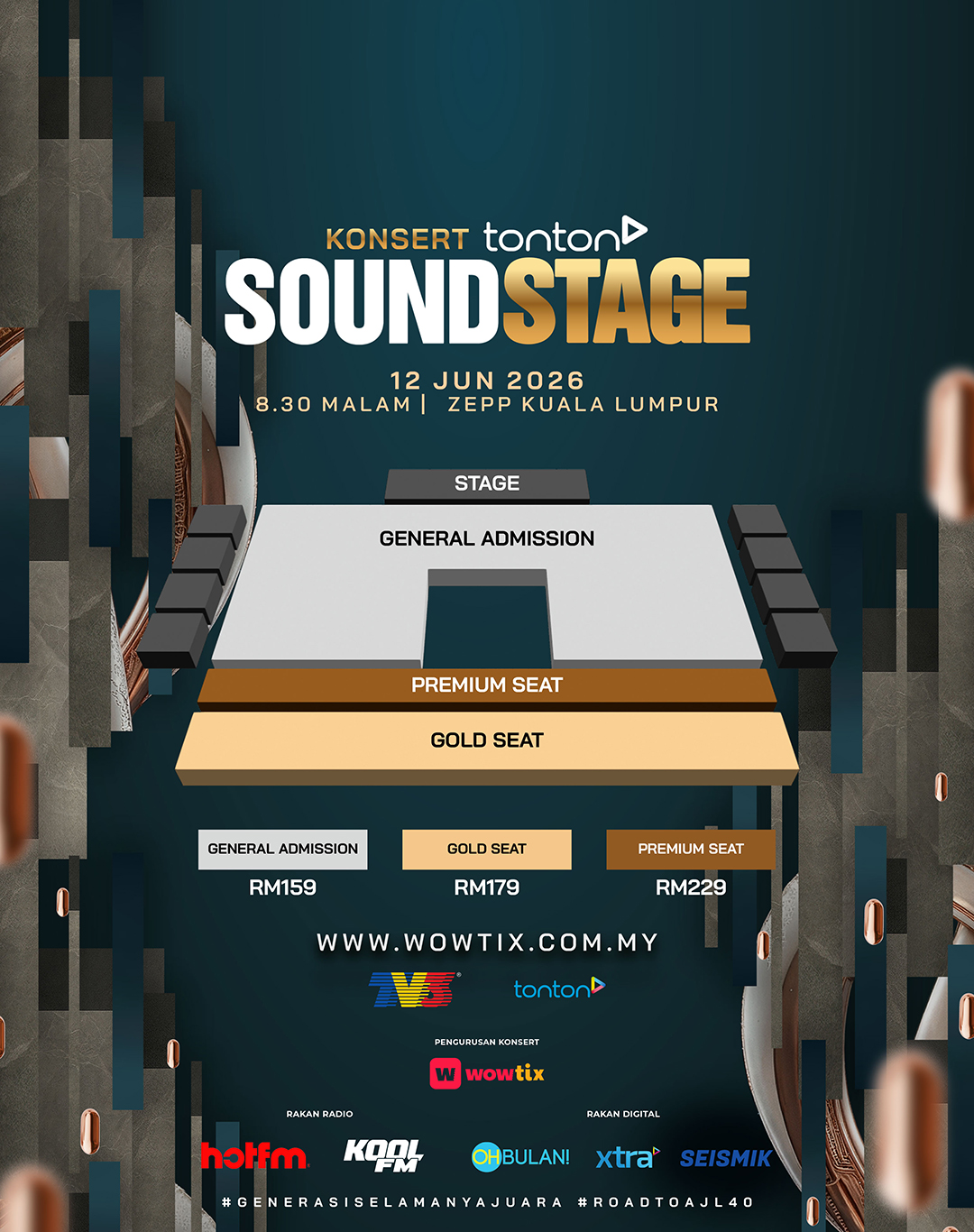 Ernie Zakri, Khai Bahar, Haqiem Rusli Dan Siti Nordiana Bakal Hangatkan Konsert Tonton Soundstage