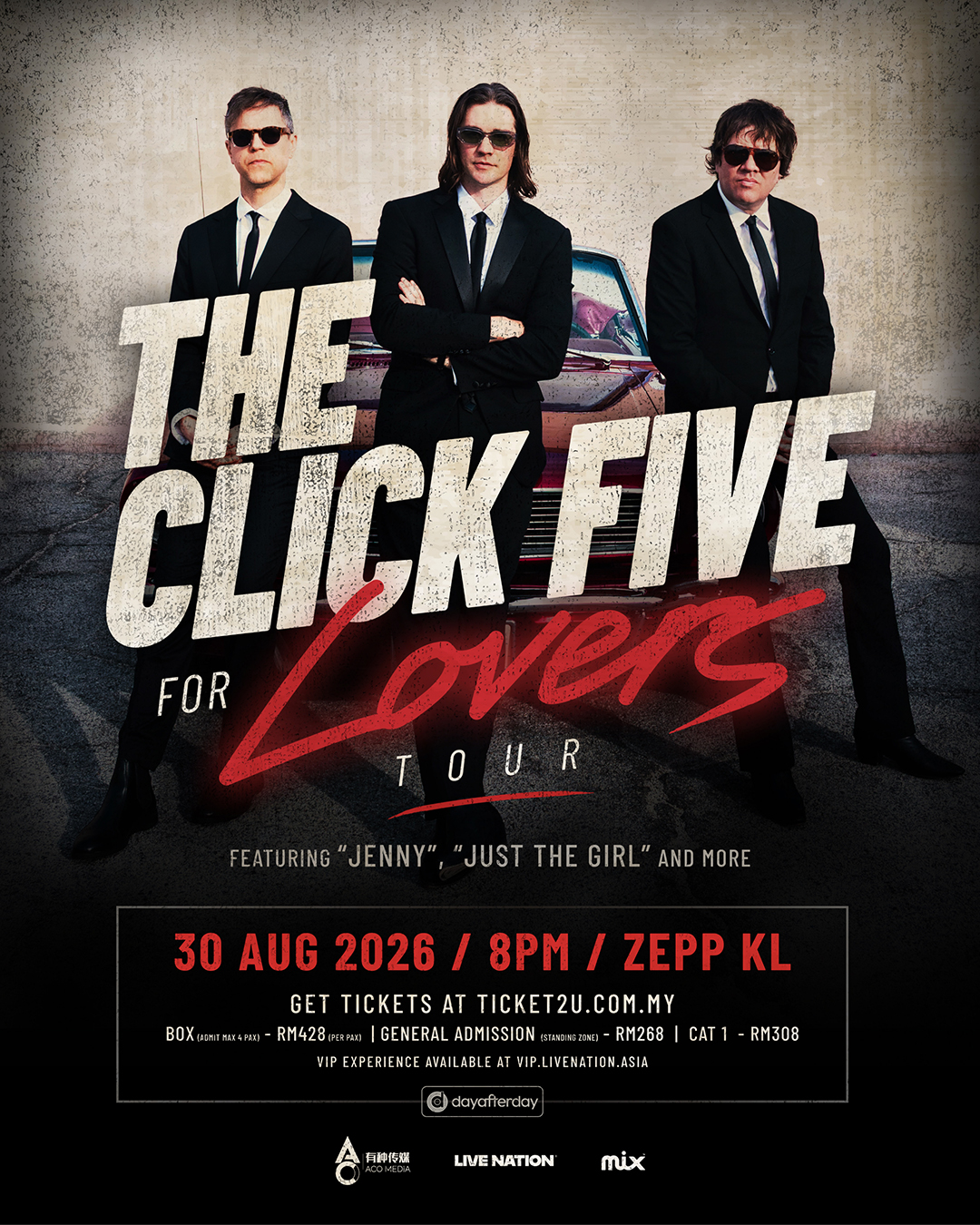 The Click Five Kembali Ke Malaysia, Konsert 'For Lovers Tour' 30 Ogos Ini