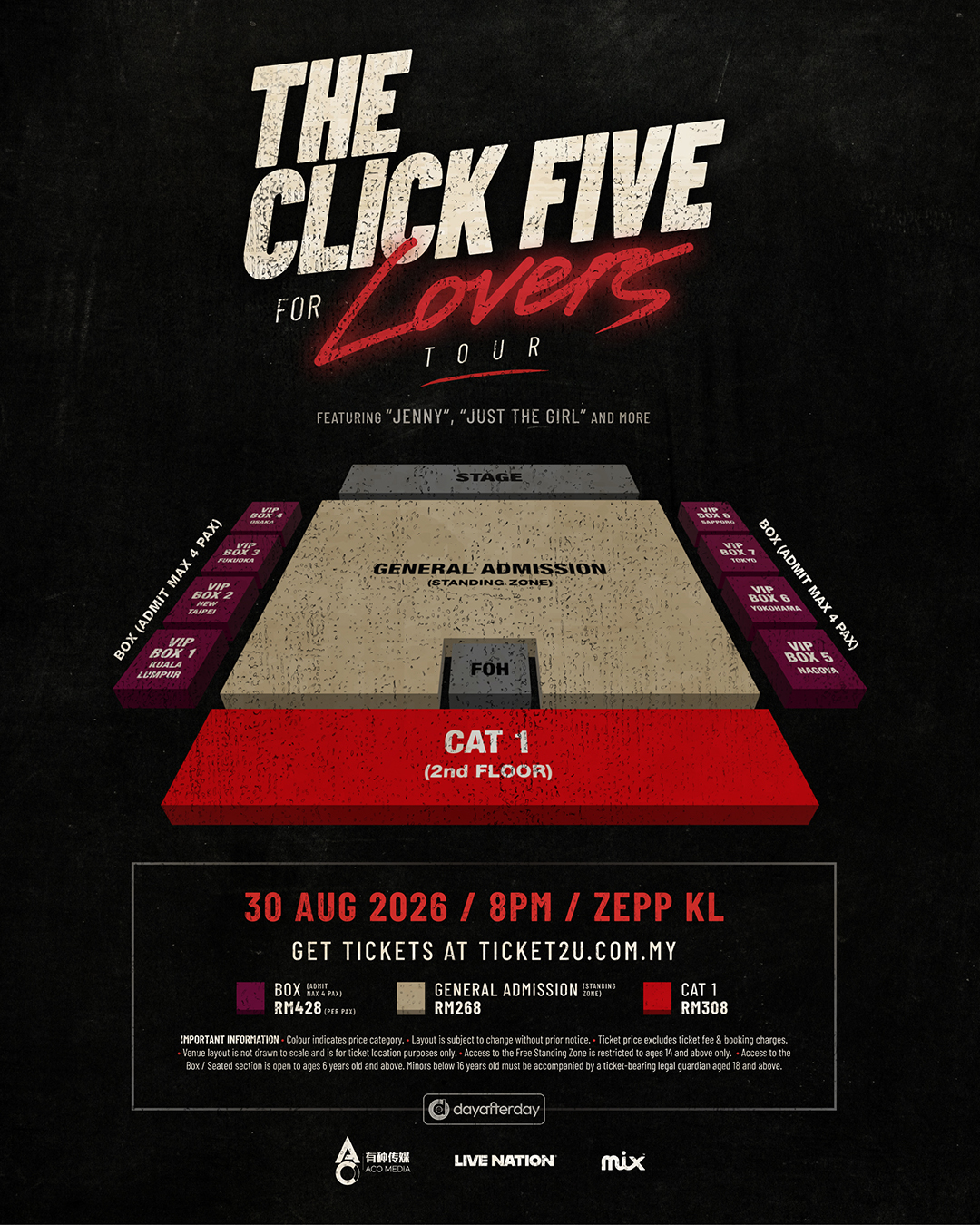 The Click Five Kembali Ke Malaysia, Konsert 'For Lovers Tour' 30 Ogos Ini