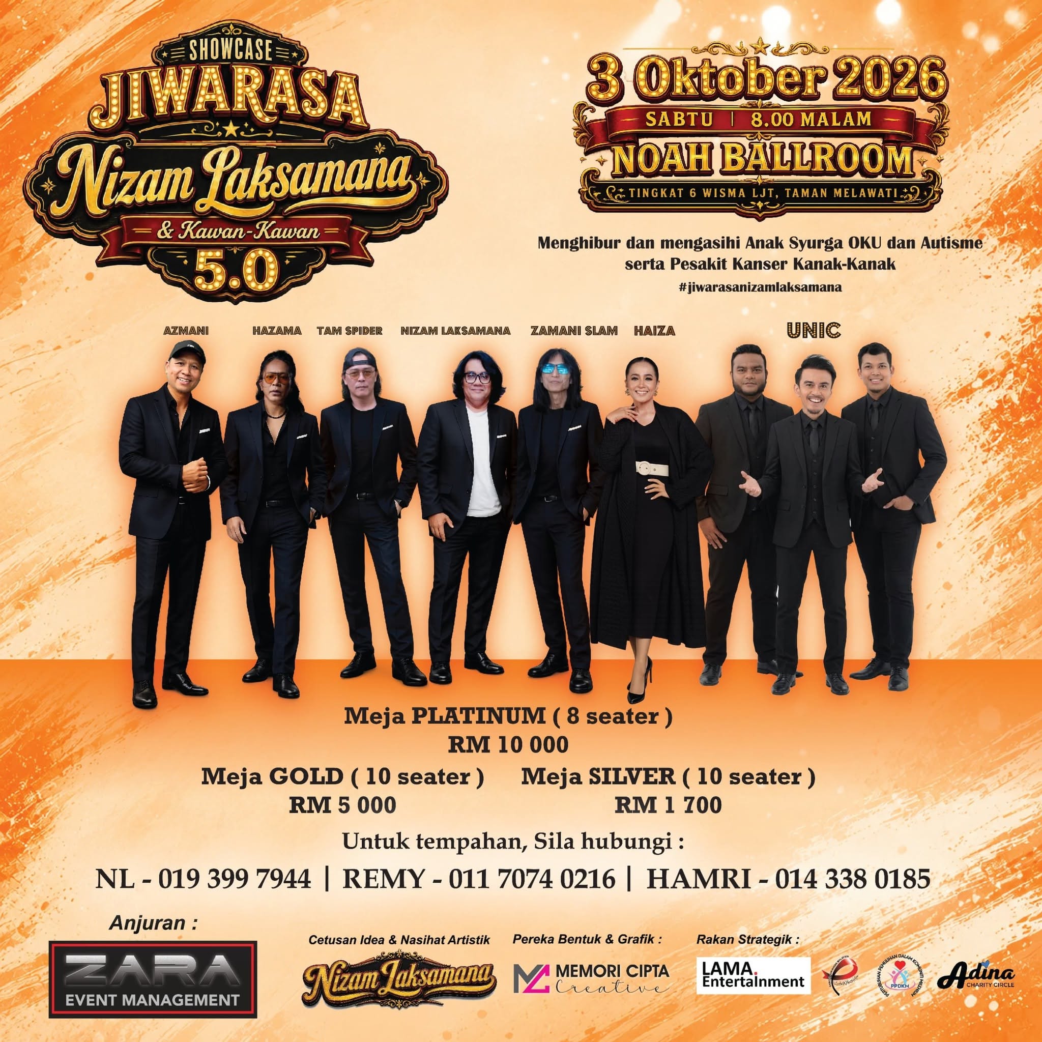 Saksikan Zamani, Tam Spider & Hazama di Showcase Jiwa Rasa 5.0 Oktober Ini