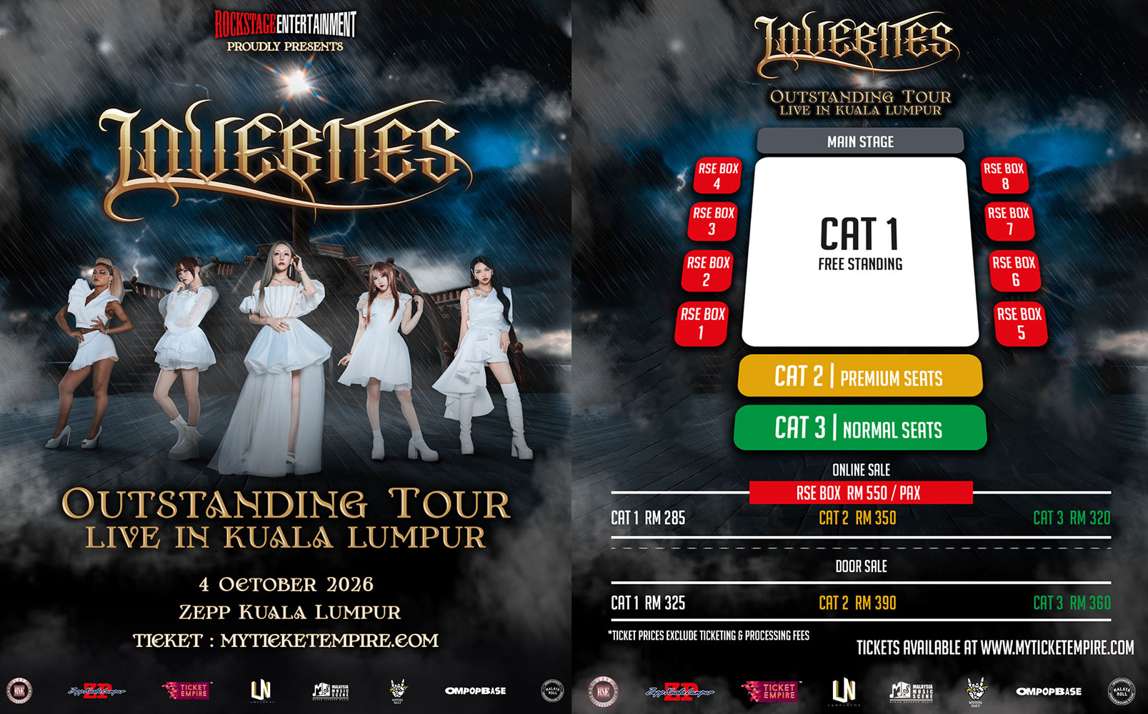 Lovebites 'Outstanding Tour' Gegar  Zepp KL 4 Oktober Ini