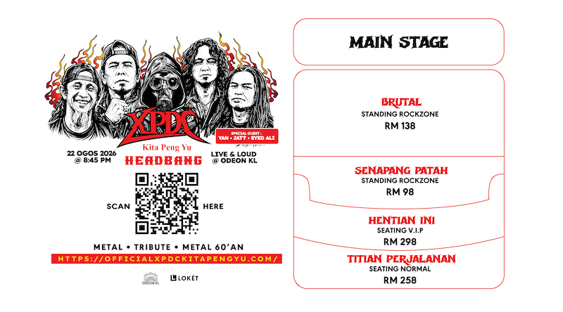 Yan & Jatt Ali Sertai XPDC Kita Peng Yu Head Bang Live & Loud At Odeon KL, Bawakan Segmen Metal 60-an