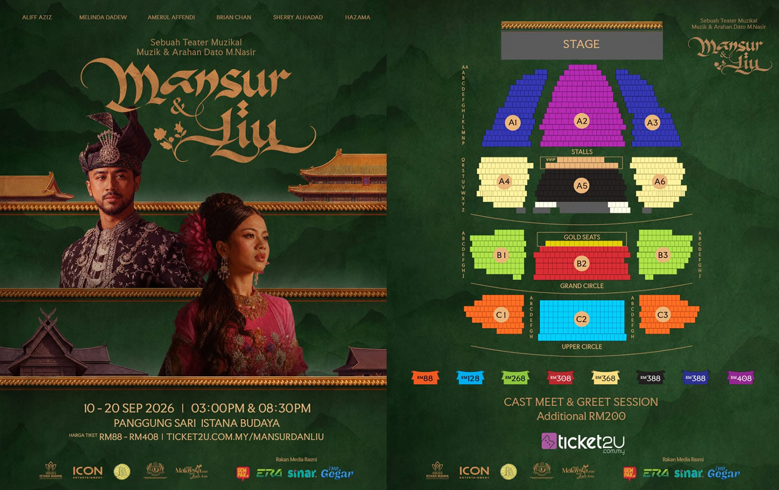Teater Muzikal 'Mansur & Liu' Arahan M. Nasir Pilih Aliff Aziz & Melinda Dadew Teraju Utama