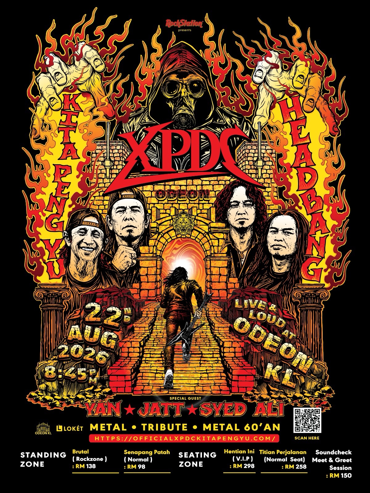 Poster for XPDC Kita Peng Yu Head Bang Live & Loud At Odeon KL