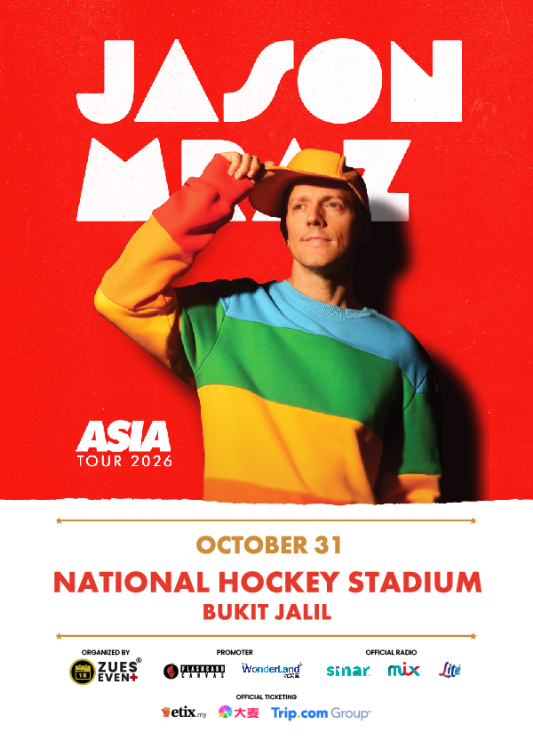 Poster for Jason Mraz Asia Tour 2026 Live in Kuala Lumpur