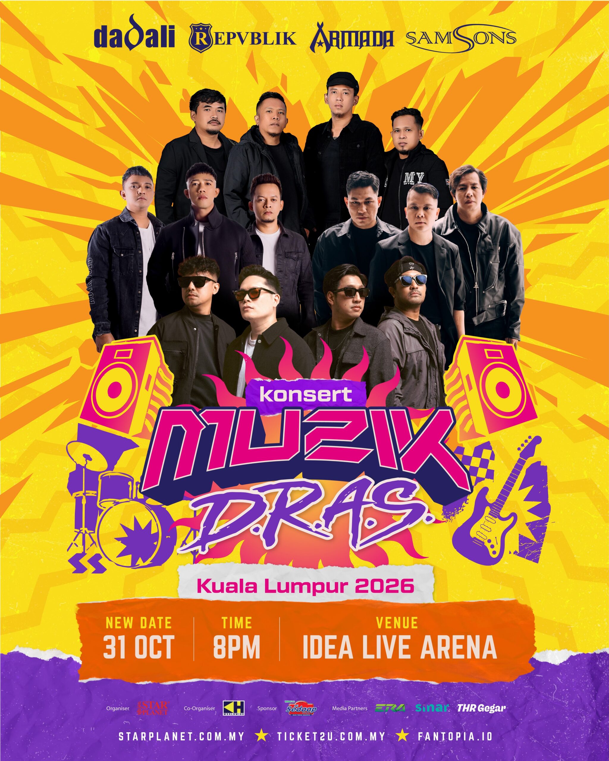 Poster for Konsert Muzik D.R.A.S. in Kuala Lumpur 2026