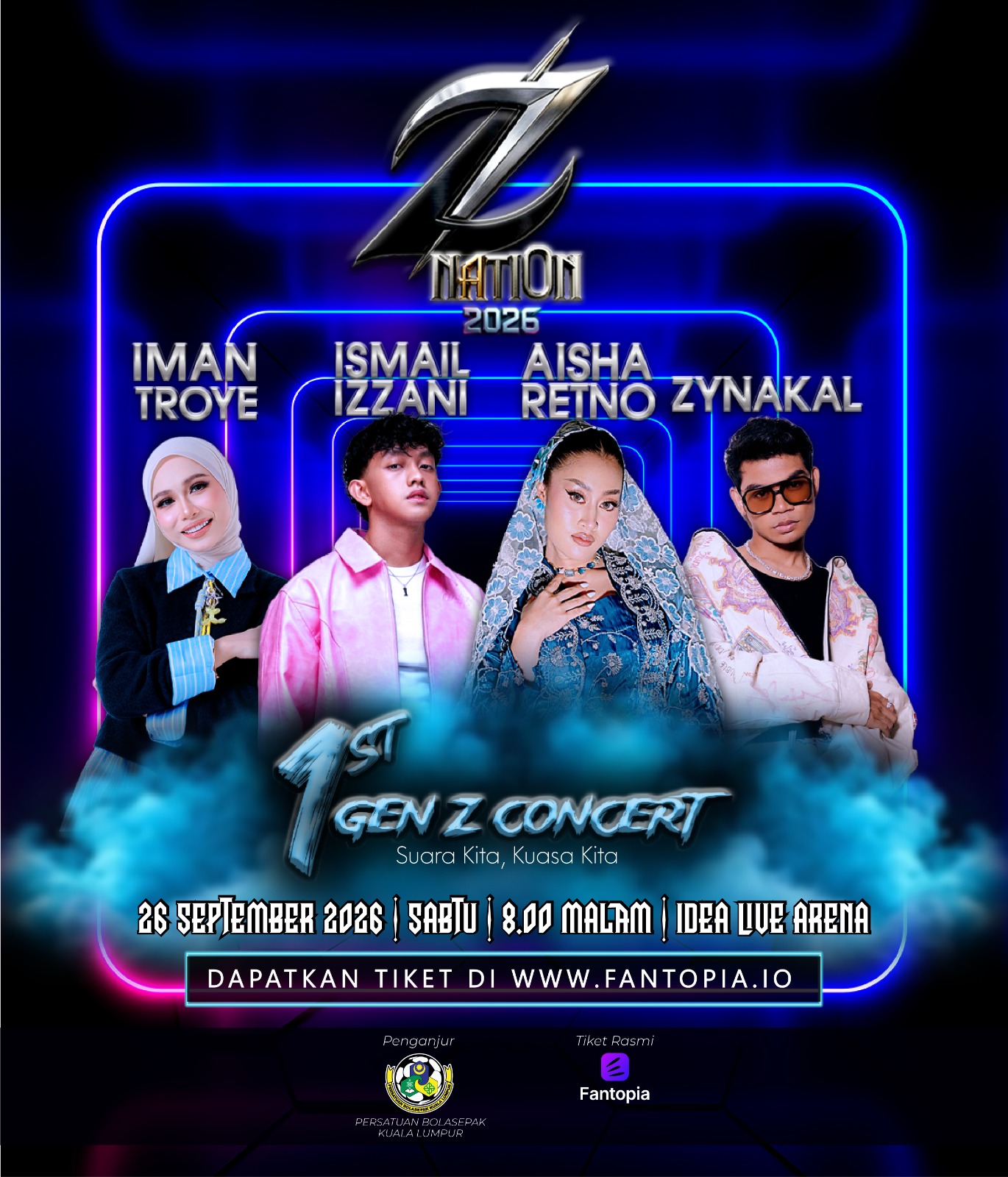 Poster for Z Nati0n 2026 : Aisha Retno, Ismail Izzani, Iman Troye, Zynakal