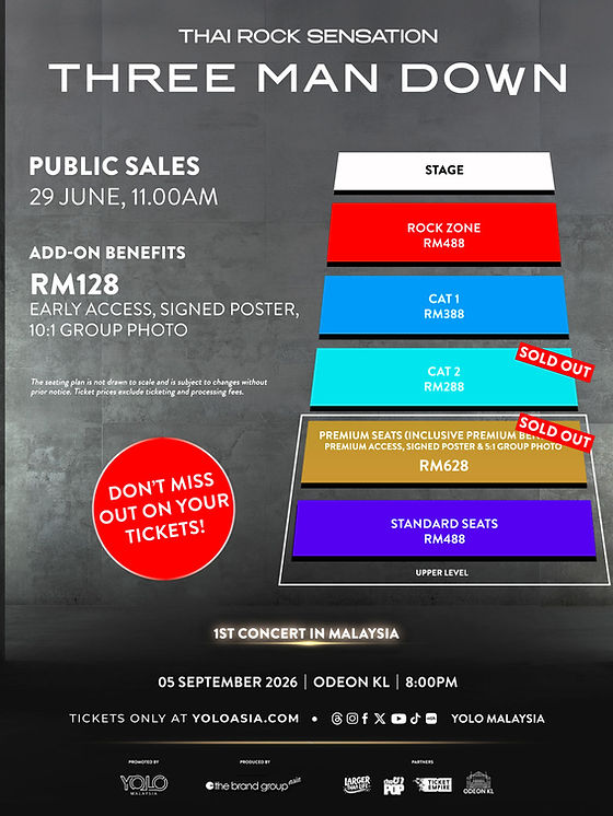 Three Man Down live in Kuala Lumpur