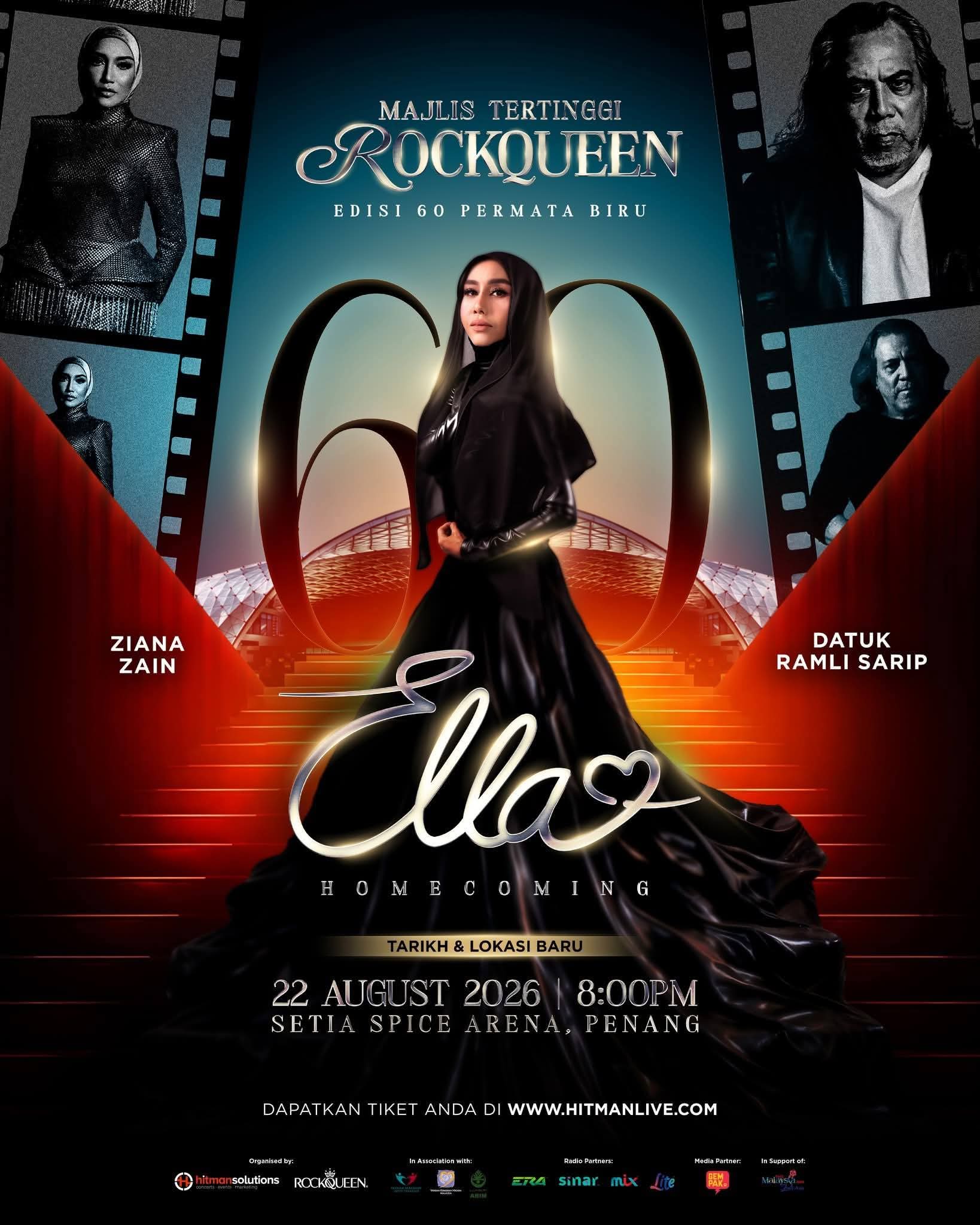Poster for Majlis Tertinggi Rockqueen Ella: Homecoming – Edisi Permata Biru