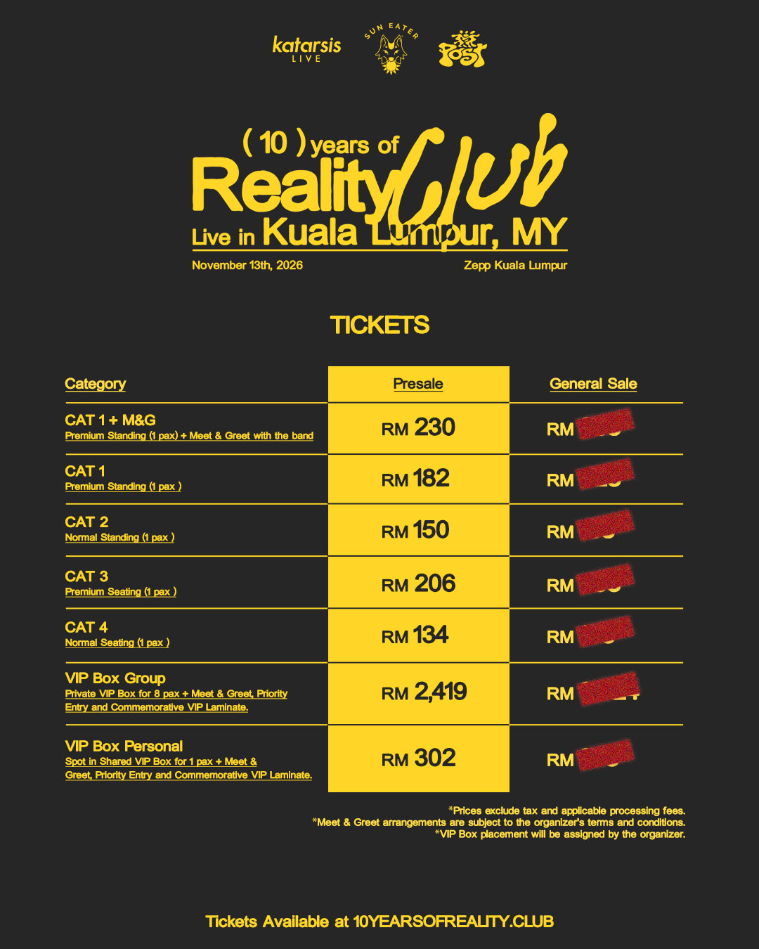 Reality Club Pilih Kuala Lumpur Raikan Ulang Tahun Ke-10 Pada 13 November