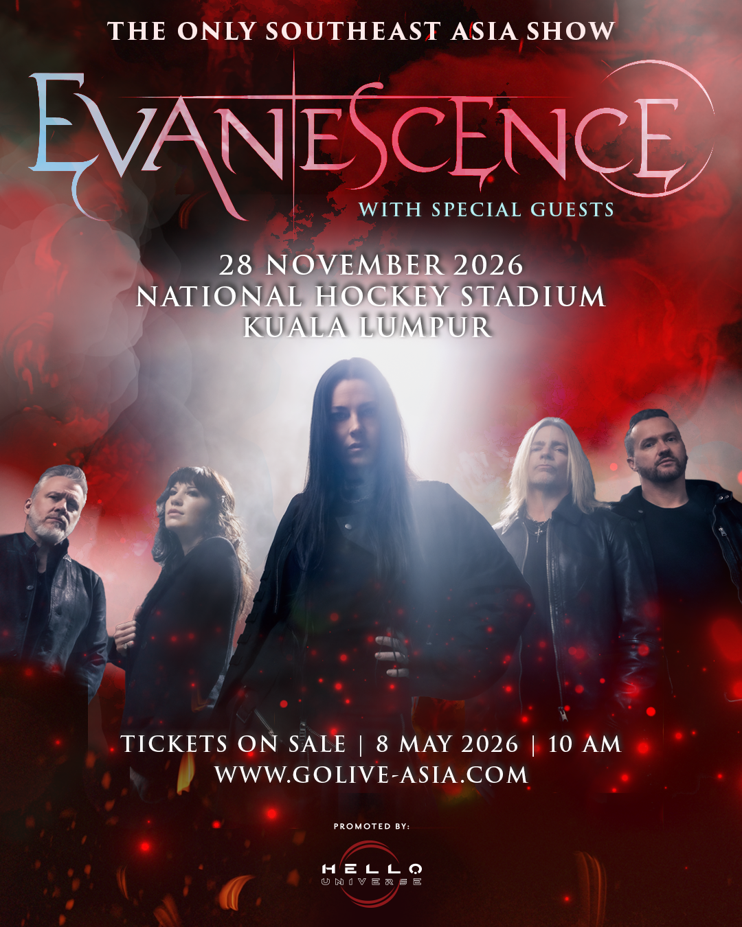 Poster for Evanescence Live in Kuala Lumpur 2026