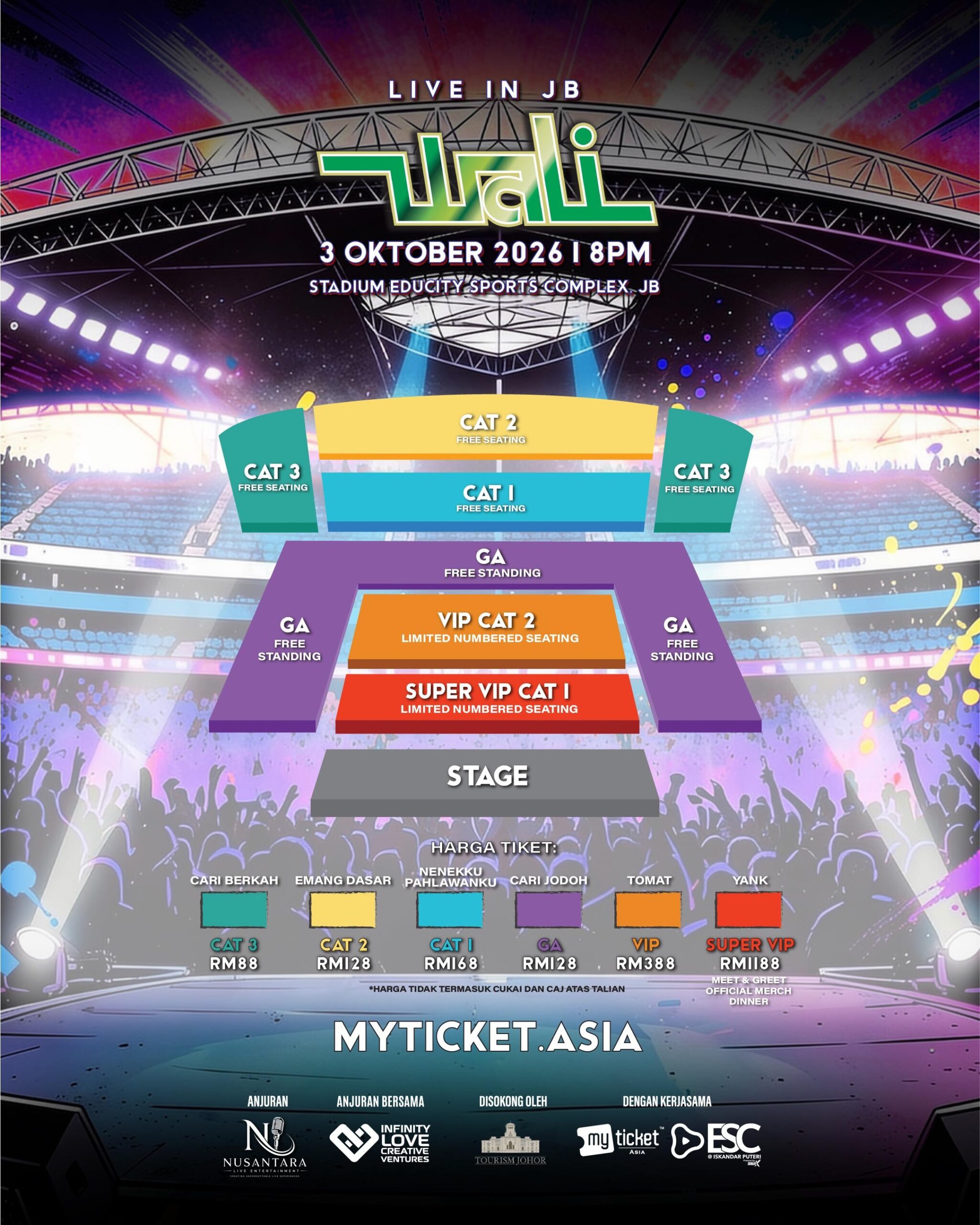 Wali Live In JB