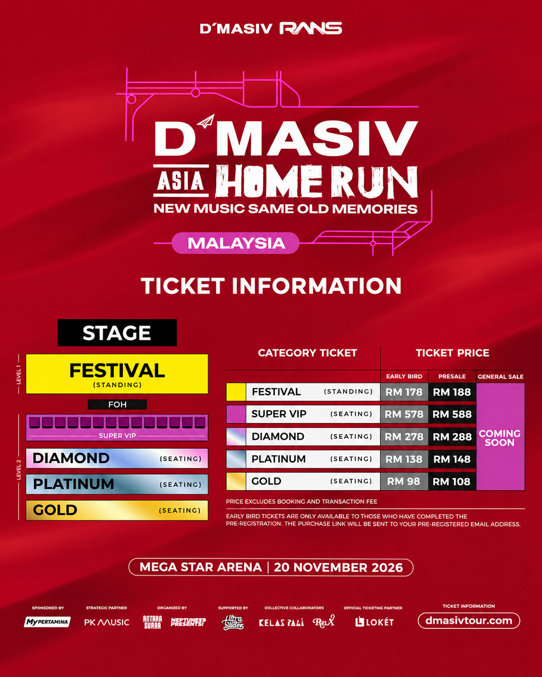 Jelajah D'Masiv 'Asia Home Run' Pilih Mega Star Arena November Ini