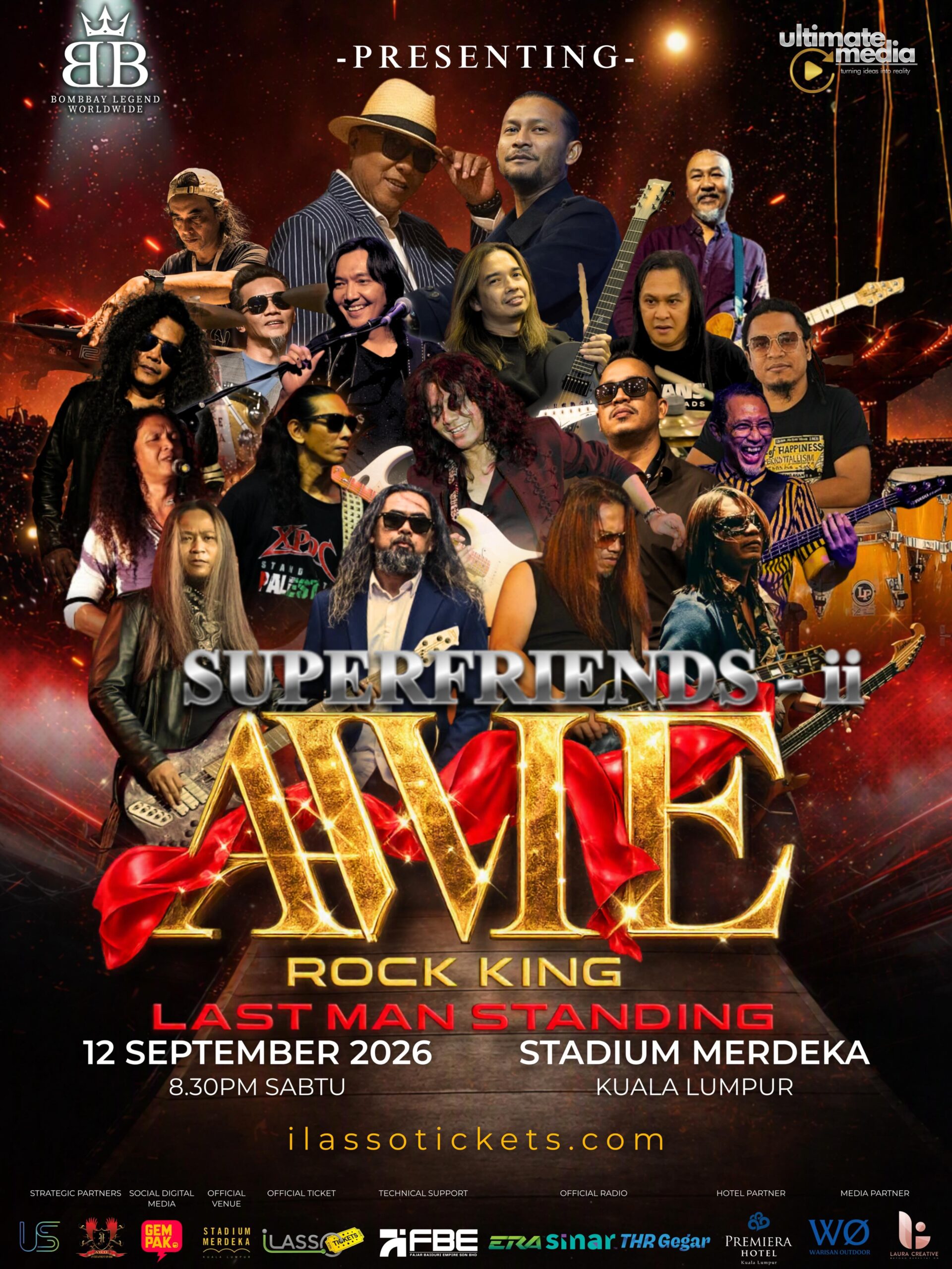 Awie Himpunkan 'Guitar Hero' di Konsert Rock King: Last Man Standing Sabtu Ini