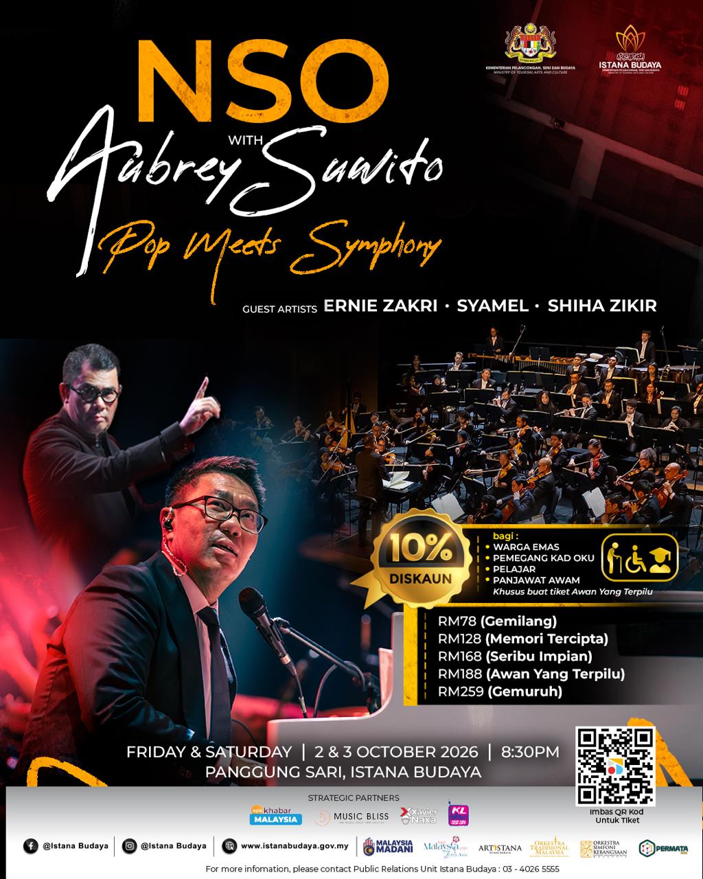 Poster for NSO with Aubrey Suwito "Pop Meets Symphony"