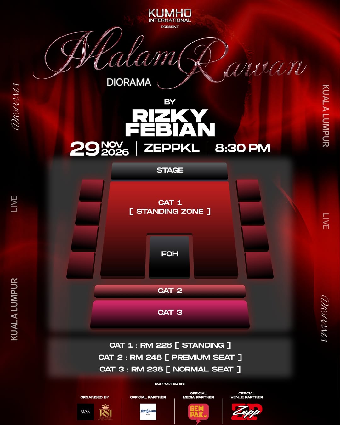 'Malam Rawan' Menanti Peminat Setia Rizky Febian di Zepp KL November ini