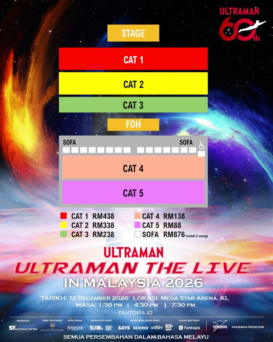 Ultraman The Live in Malaysia 2026 Janji Aksi Epik Bahasa Melayu, Tiket Mula Dijual 8 Oktober