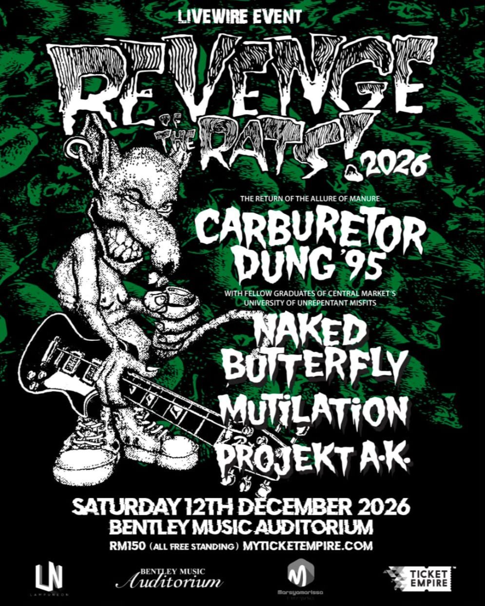 Dung ’95, Naked Butterfly, Mutilation, Projekt A.K Kembali Beraksi December Ini