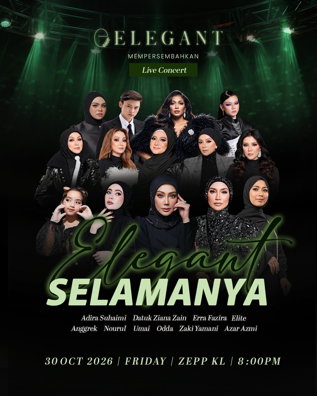 Ziana Zain, Erra Fazira, Elite Antara 10 Selebriti Hangatkan Konsert Elegant Selamanya