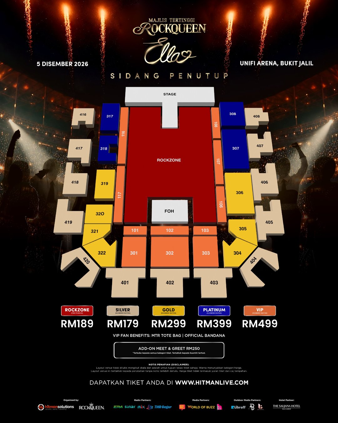 Tunaikan Hasrat Peminat, Ella Kembali Dengan 'Sidang Penutup' MTR di Unifi Arena Disember Ini